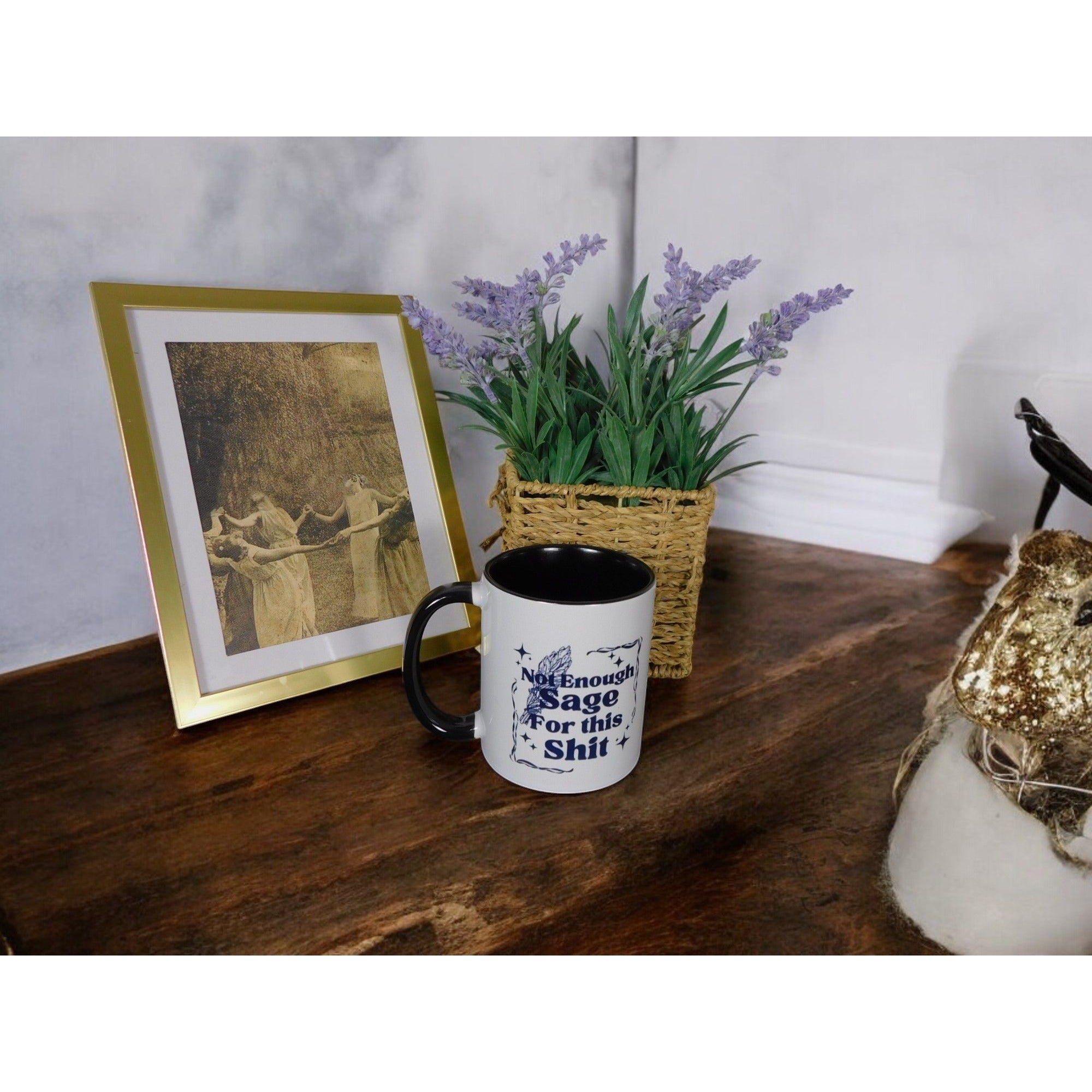 No Enough Sage Mug Fun Gothic Cottagecore Style Ceramic Coffee Cup