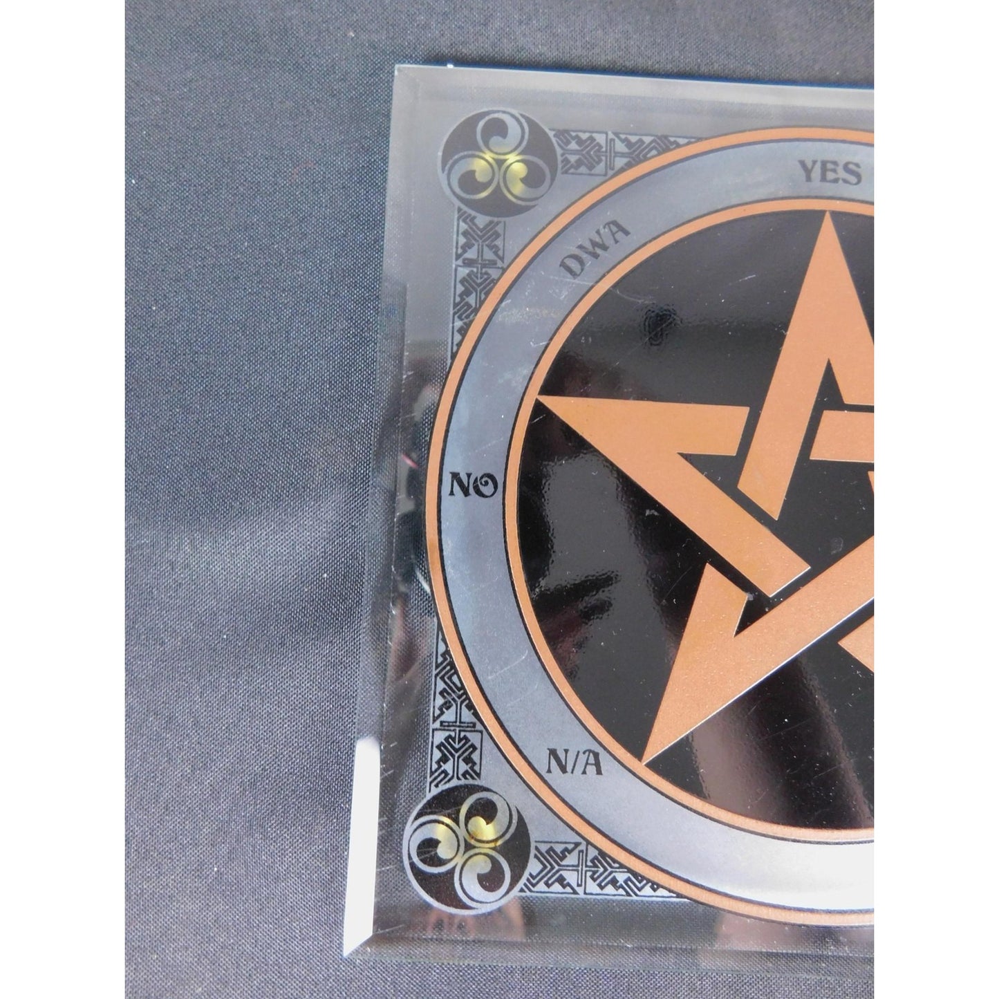 Glass Pentacle Pendulum Board 8" Scrying Altar Tile