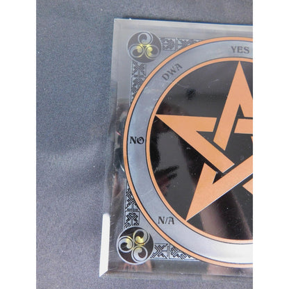Glass Pentacle Pendulum Board 8" Scrying Altar Tile
