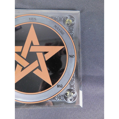 Glass Pentacle Pendulum Board 8" Scrying Altar Tile