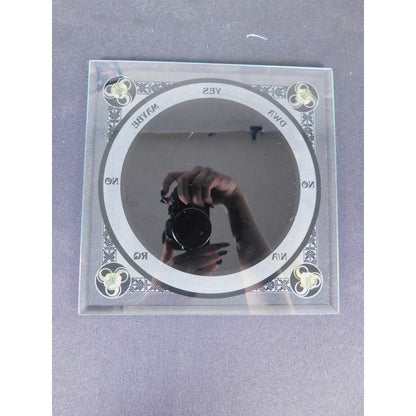Glass Pentacle Pendulum Board 8" Scrying Altar Tile