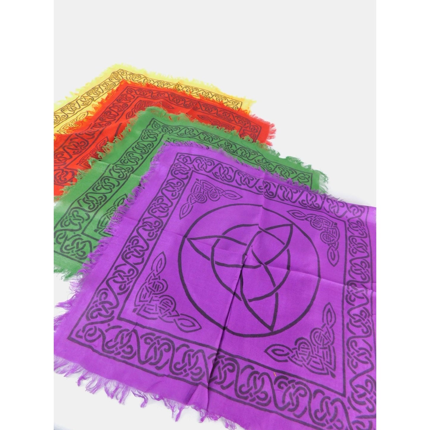 Triquetra Celtic Knot Altar Cloth Set Of 4 Witchcraft Wicca Pagan Rainbow Decor