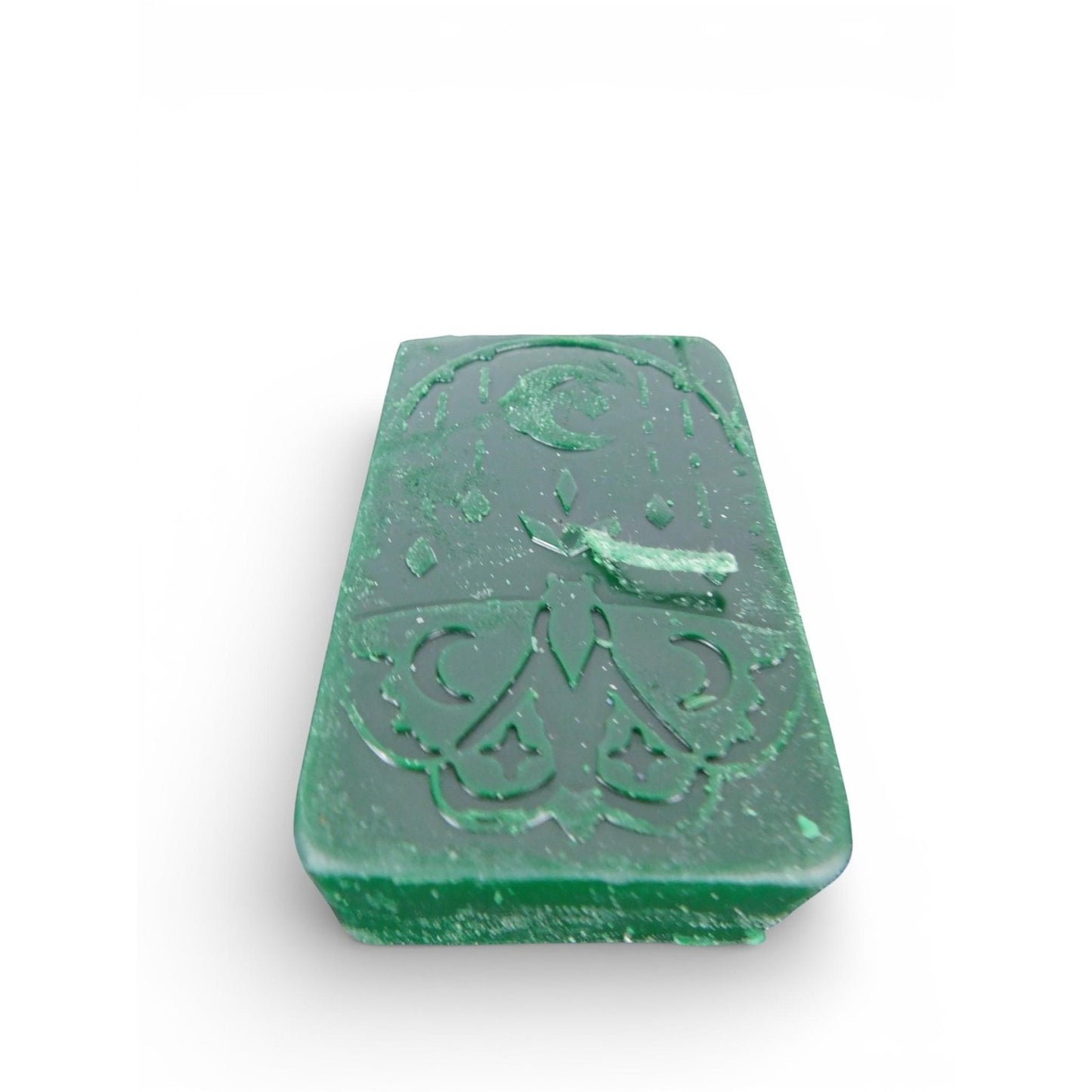 Handmade Rectangle Moth Moon Candle Small Single Wick Decor Witchy Altar Decor