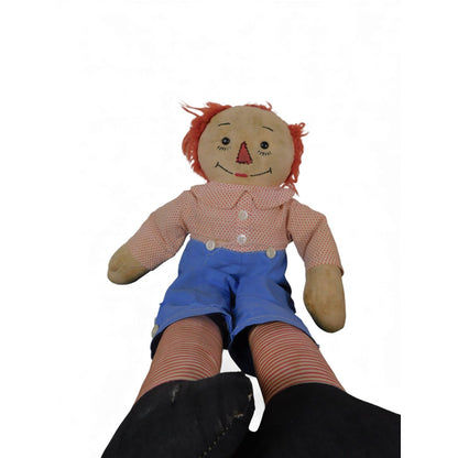 Vintage Raggedy Ann & Andy Dolls 20" - Handcrafted Cloth Poppets - Good