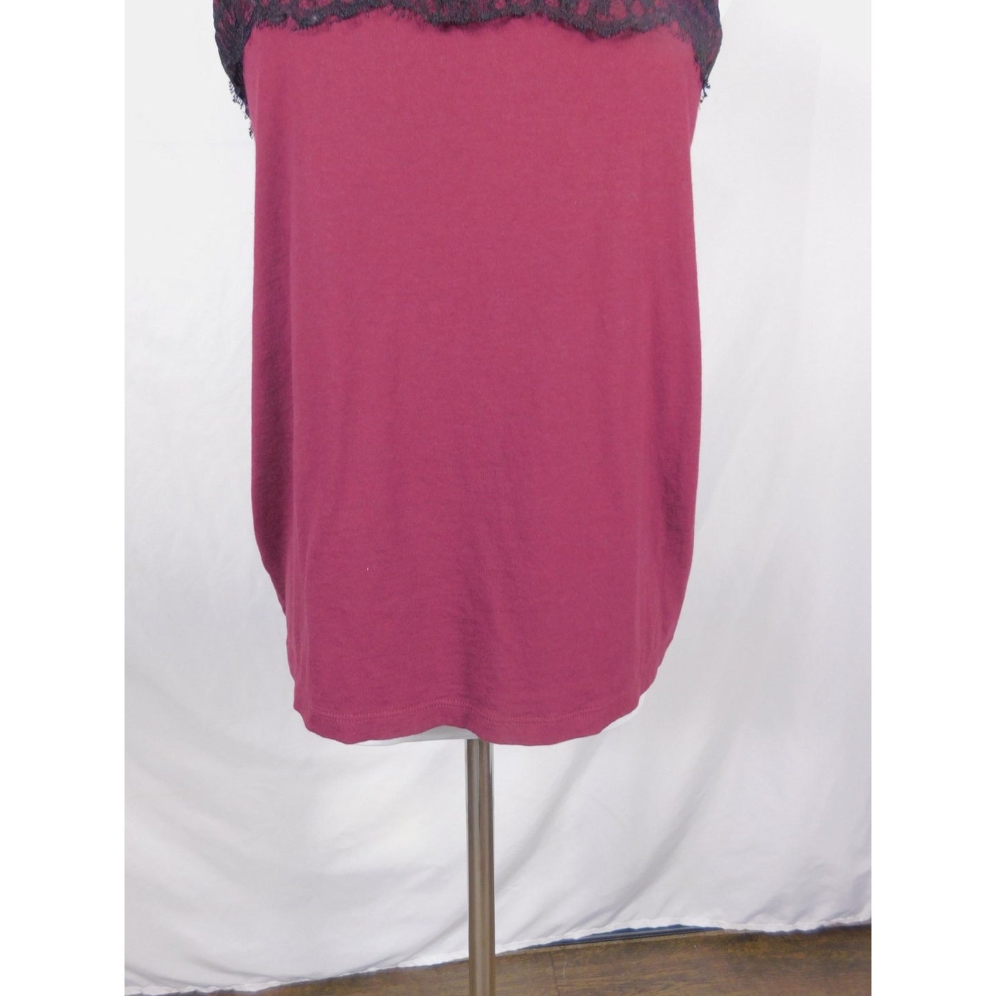 J Jill Tank Top Womens XS Burgundy Lace Trim Camisole Sleeveless Witchy Gothic