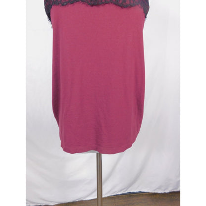 J Jill Tank Top Womens XS Burgundy Lace Trim Camisole Sleeveless Witchy Gothic