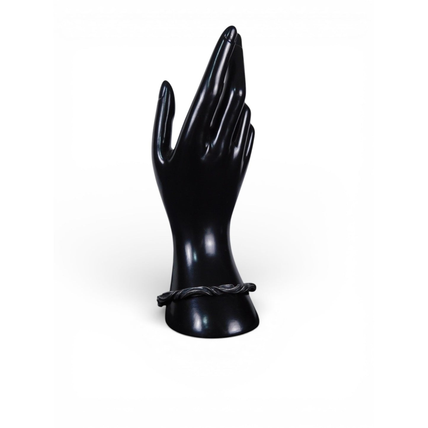 Twisted Cuff Bracelet Silver Tone Sculptural Modern Minimalist Jewelry Gift