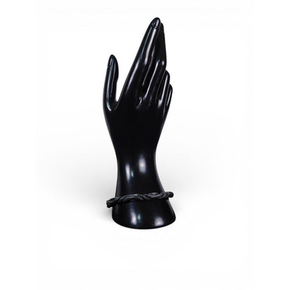 Twisted Cuff Bracelet Silver Tone Sculptural Modern Minimalist Jewelry Gift