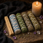 Herbal Cleansing Set White Sage, Cedar, Rosemary, Juniper & Palo Santo