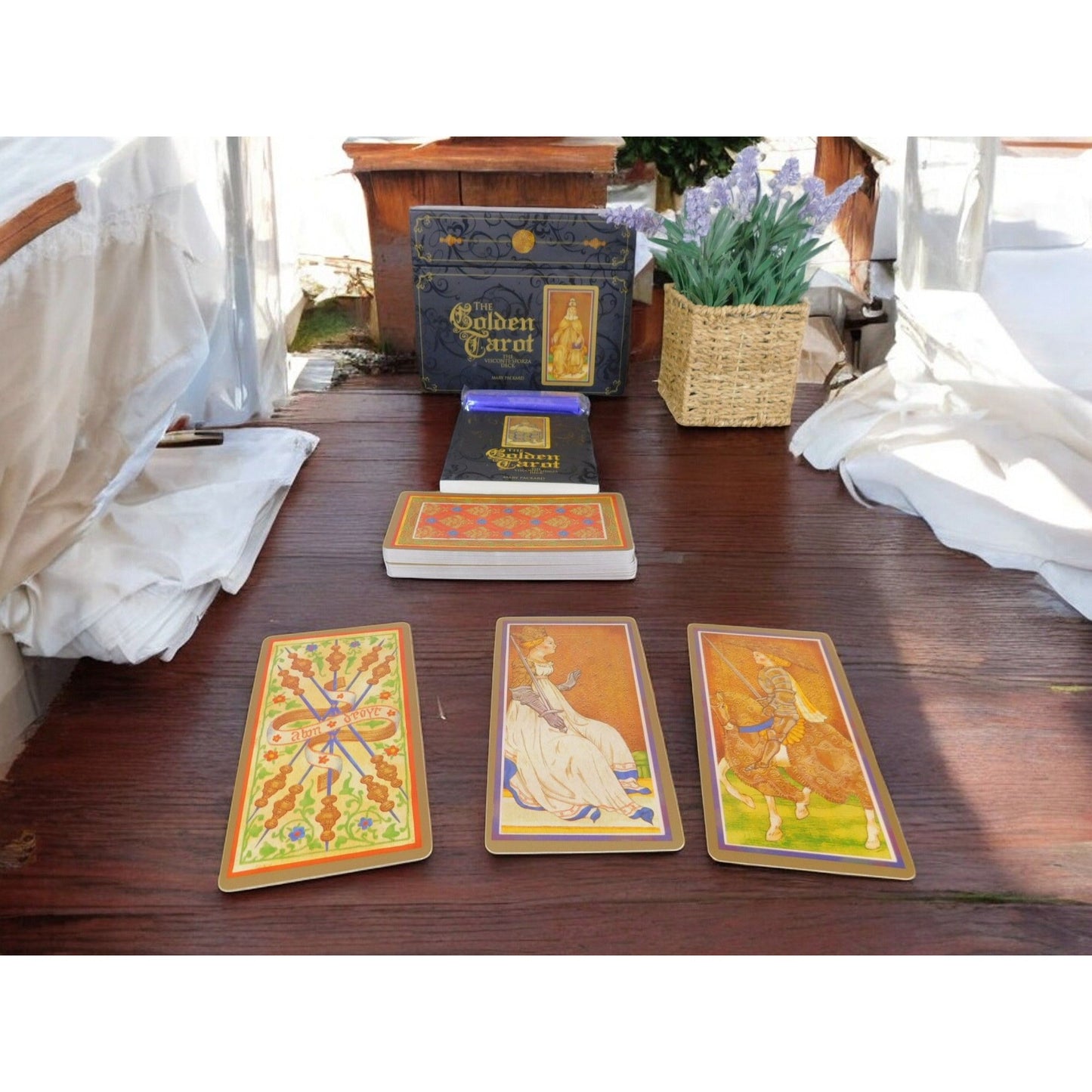 The Golden Tarot: Visconti-Sforza Deck by Mary Packard, New in Box