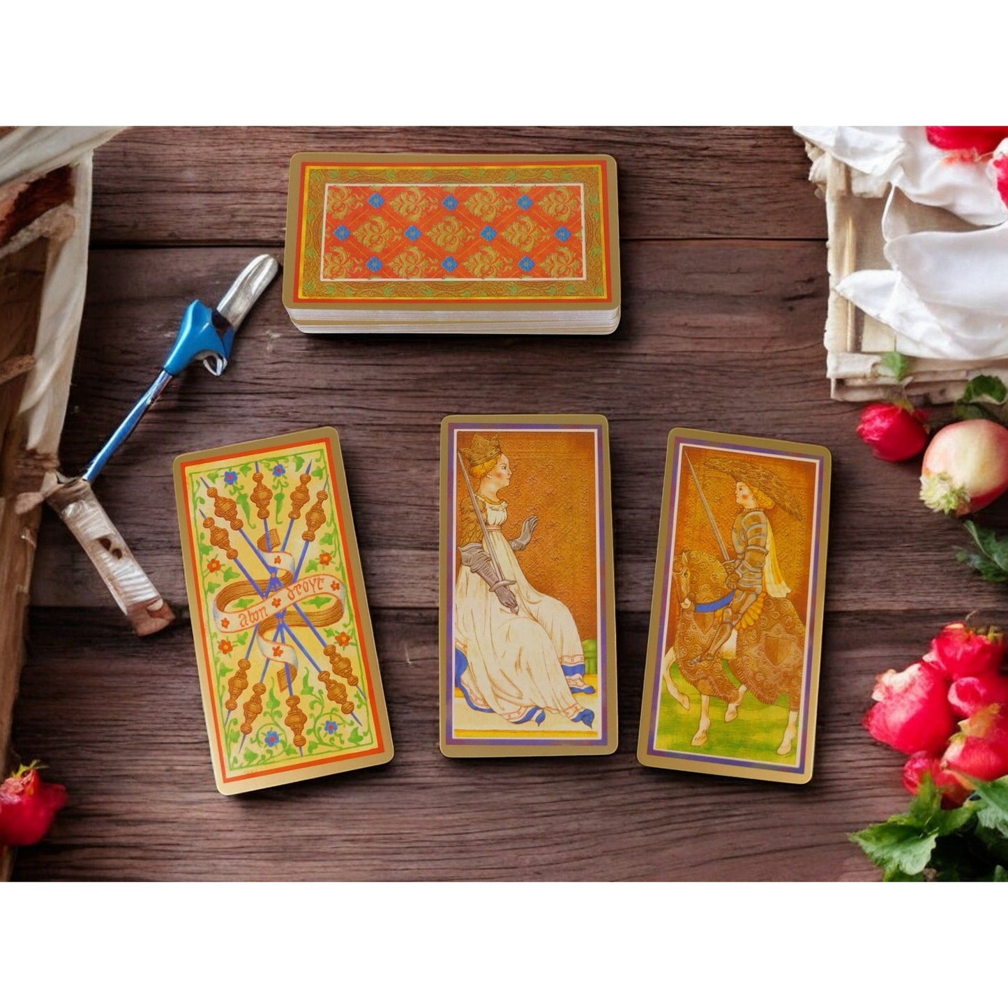 The Golden Tarot: Visconti-Sforza Deck by Mary Packard, New in Box