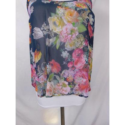 Topshop Floral Lace Back Tank Top Boho Witchcore US 4 Romantic