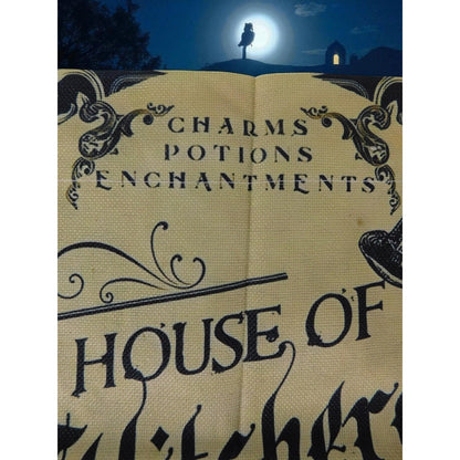 House Of Witchery Charms Potions Enchantments Garden Flag 12"x18"
