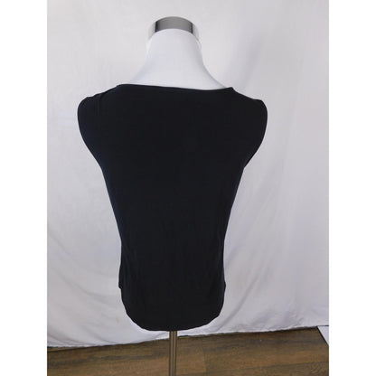 Merona Tank Top Womens Small Black Sleeveless Stretch Basic Layering Shirt