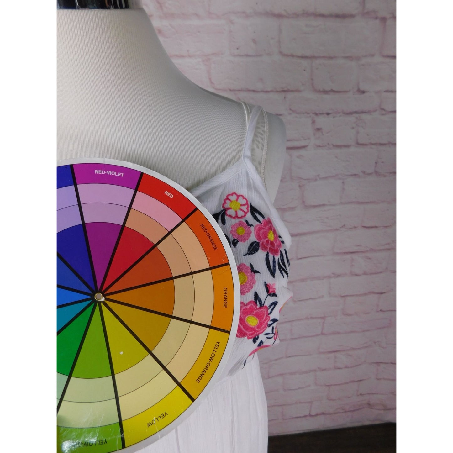 Kelly Renee Boho Maxi Dress With Floral Embroidery Double Spaghetti Straps White Womens XL