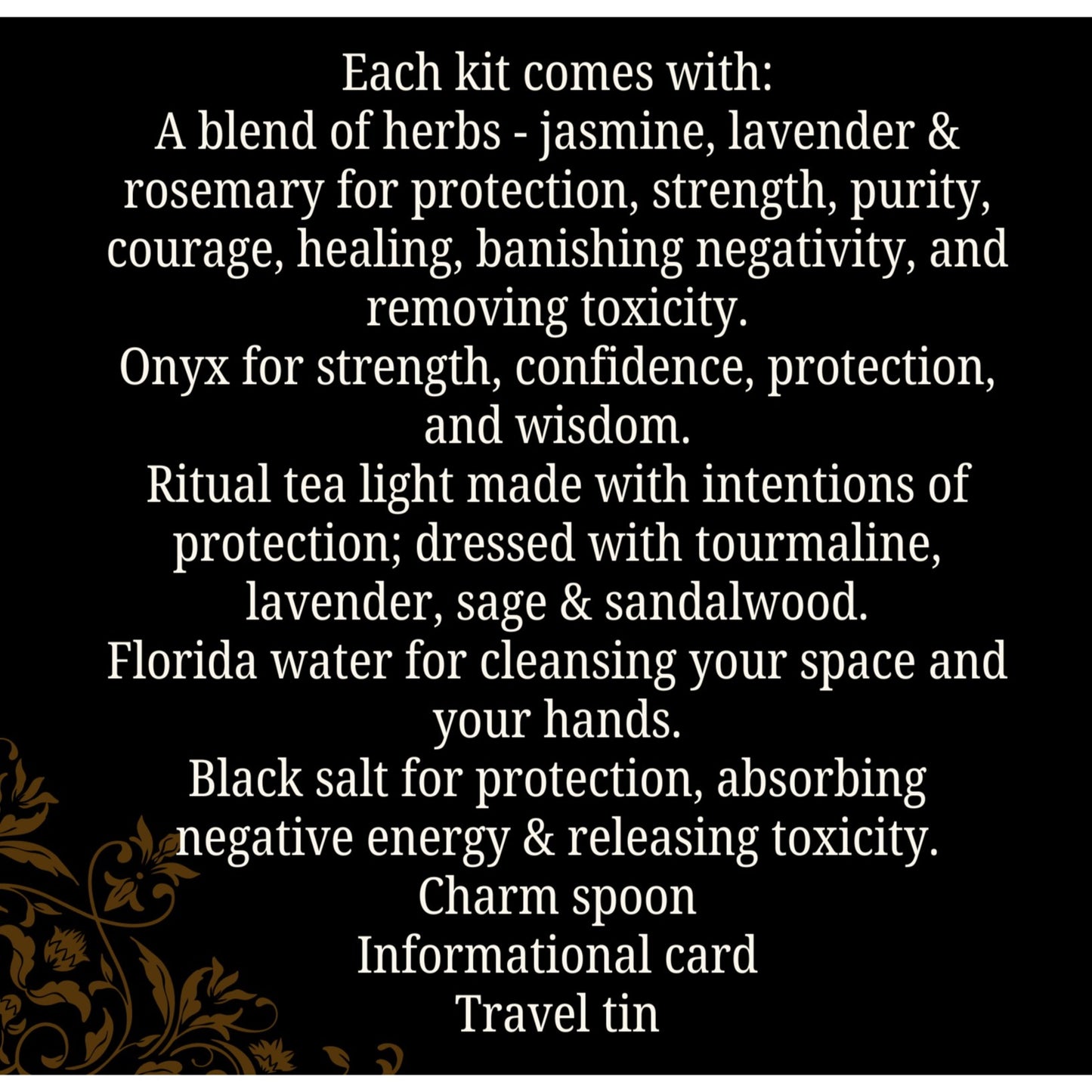 Protection Travel Altar Kit - On-the-Go Shielding - Glass Tin Spoon