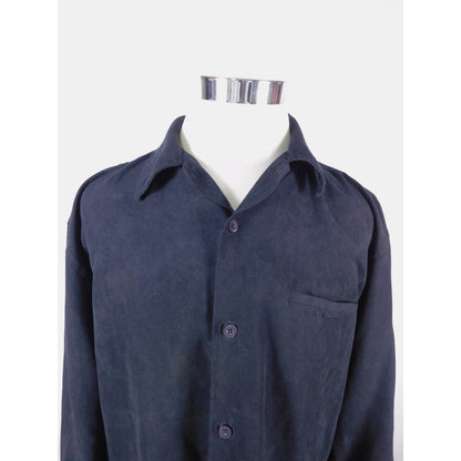Bazzi Black Suede-Like Shirt XL - Mens Long Sleeve - Excellent
