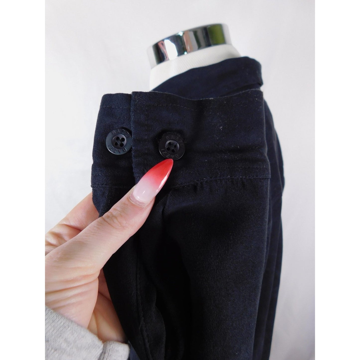 Bazzi Black Suede-Like Shirt XL - Mens Long Sleeve - Excellent