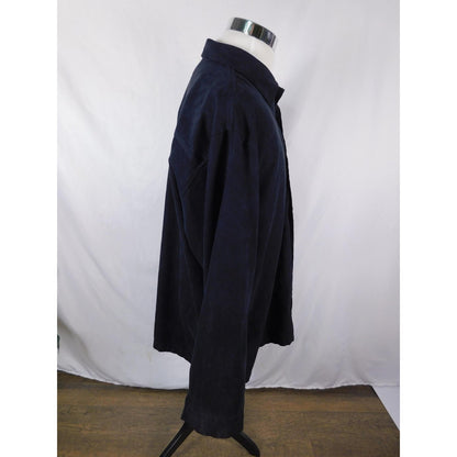 Bazzi Black Suede-Like Shirt XL - Mens Long Sleeve - Excellent