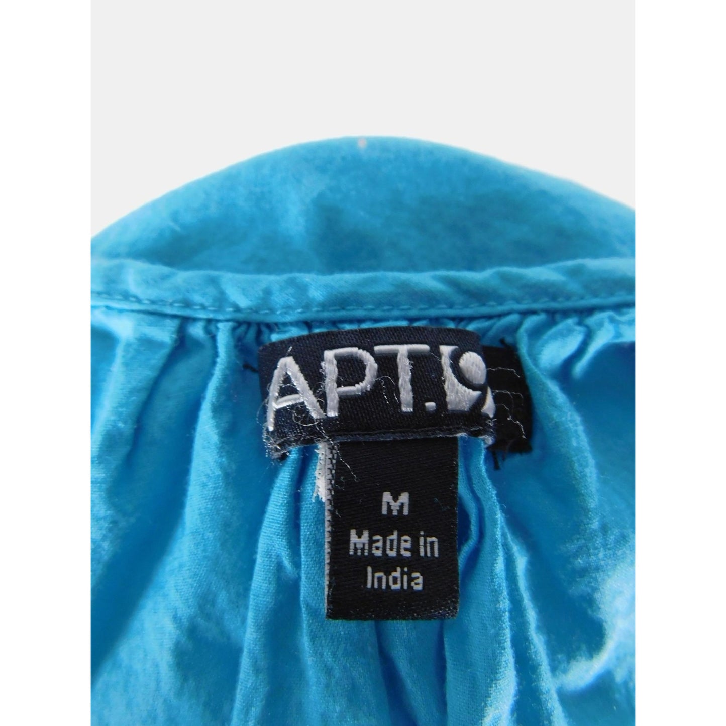 Apt 9 Turquoise Beaded Boho Tank M - Ruffle Hem Embellished - Excellent