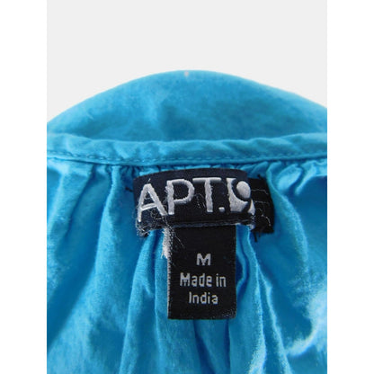 Apt 9 Turquoise Beaded Boho Tank M - Ruffle Hem Embellished - Excellent