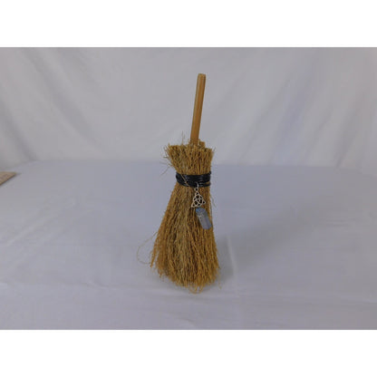 Triquetra Crystal Mini Besom Broom Witchcraft Altar Cleansing Pagan Wicca Decor