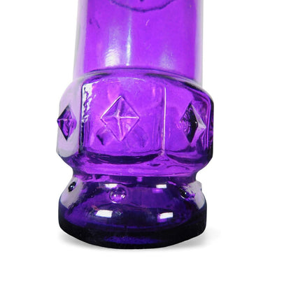 Amethyst Purple Glass Bottle Decanter W Cork Stopper Leather Holster Case