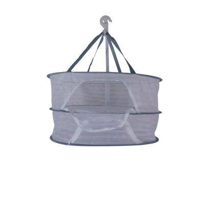 Collapsible 2-Tier White Mesh Herb Dryer - 17x24 Rotating Hook - New