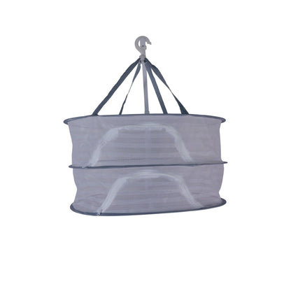 Collapsible 2-Tier White Mesh Herb Dryer - 17x24 Rotating Hook - New