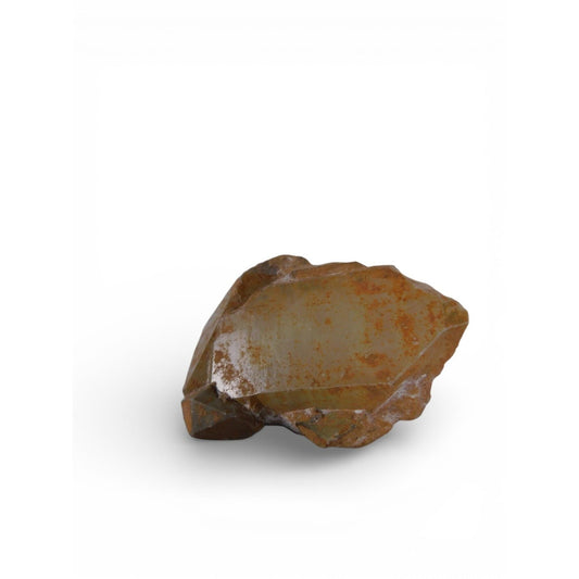 Vintage Raw Brown Stone Chunk Polished Freeform Crystal 0.45 Lb Altar Decor