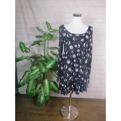 Hot Topic Celestial Sun Moon Babydoll Dress Gothic Witchy S