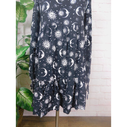 Hot Topic Celestial Sun Moon Babydoll Dress Gothic Witchy S