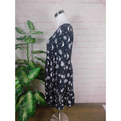 Hot Topic Celestial Sun Moon Babydoll Dress Gothic Witchy S