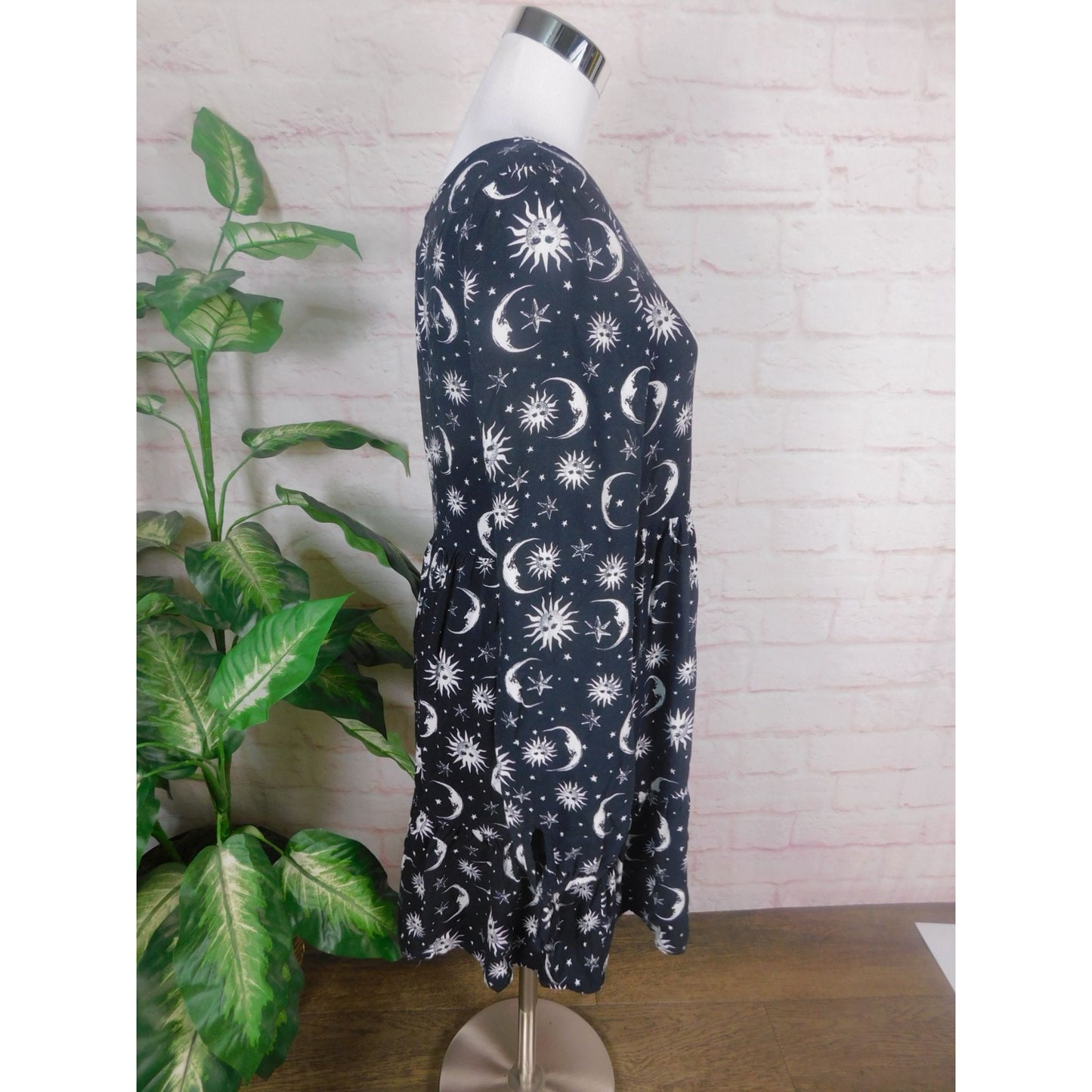 Hot Topic Celestial Sun Moon Babydoll Dress Gothic Witchy S