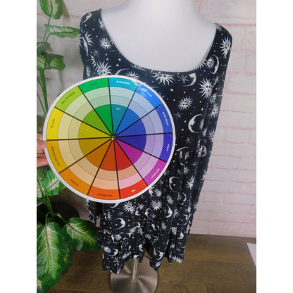 Hot Topic Celestial Sun Moon Babydoll Dress Gothic Witchy S