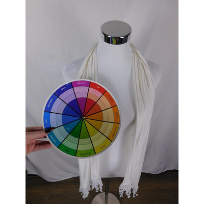 Ivory Lace Fringe Shawl Wrap Bridal Boho OS