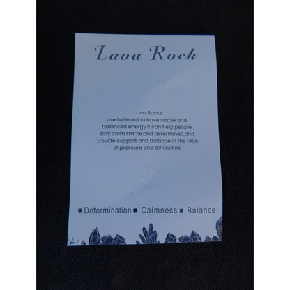 Lava Rock Bracelet 8mm Stretch Black - New - Witchcore Earth