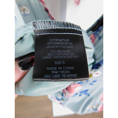 Three Pink Hearts Sage Floral Romper S - V-Neck - Excellent - Witchcore Earth