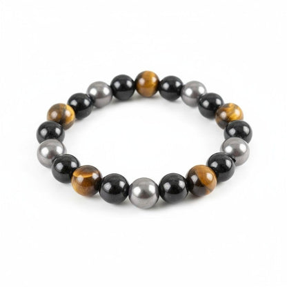 Tigers Eye & Hematite Beaded Bracelet For Men & Women