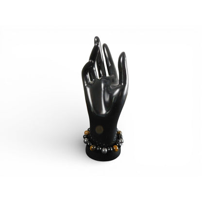 Tigers Eye & Hematite Beaded Bracelet For Men & Women