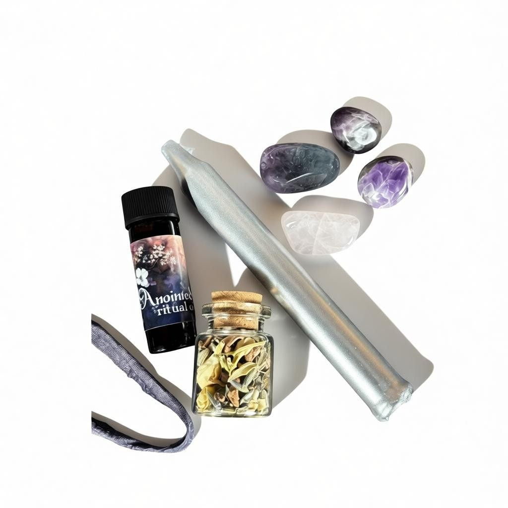 Clarity Spell Kit - Insight Intuition Focus - Glass Oil