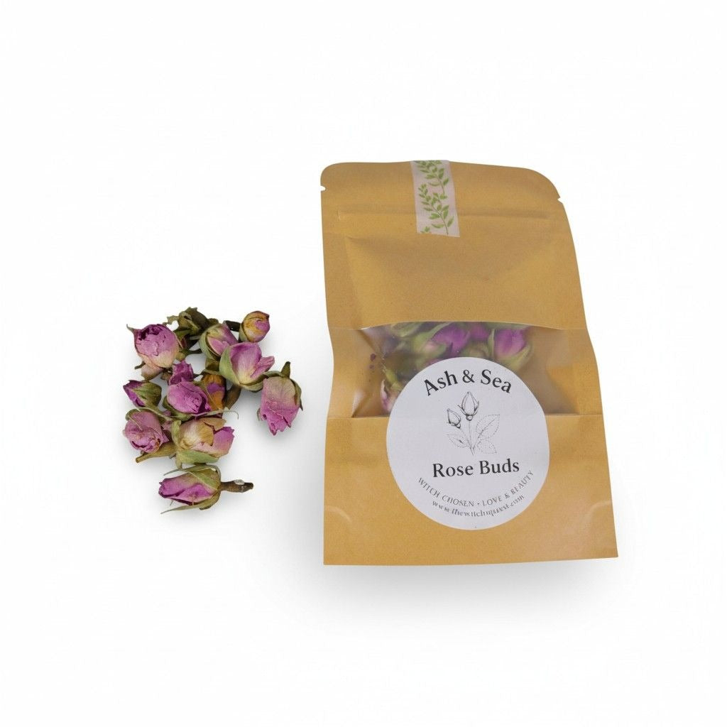 Ash & Sea Dried Rose Buds Mini Packet - Love & Beauty Spellwork - New