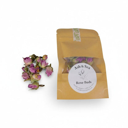 Ash & Sea Dried Rose Buds Mini Packet - Love & Beauty Spellwork - New