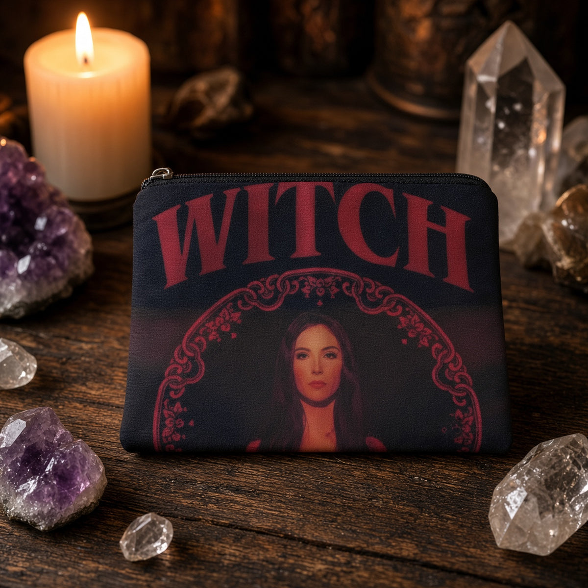 Love Witch Zipper Pouch Small Makeup & Travel Bag