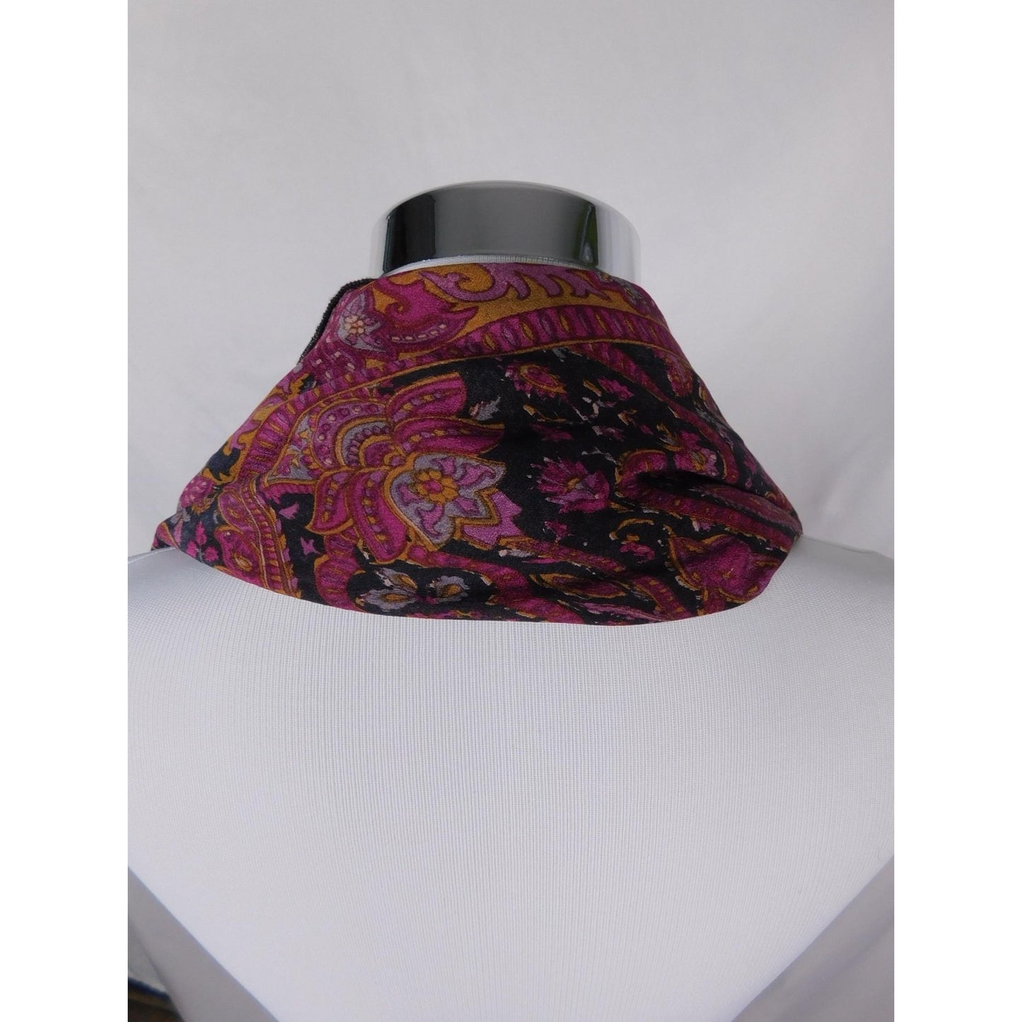 Indie Ella Pink Black Paisley Boho Shawl Wrap OS