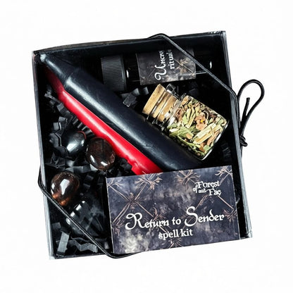 Return to Sender Spell Kit - Uncrossing & Protection - Glass Oil