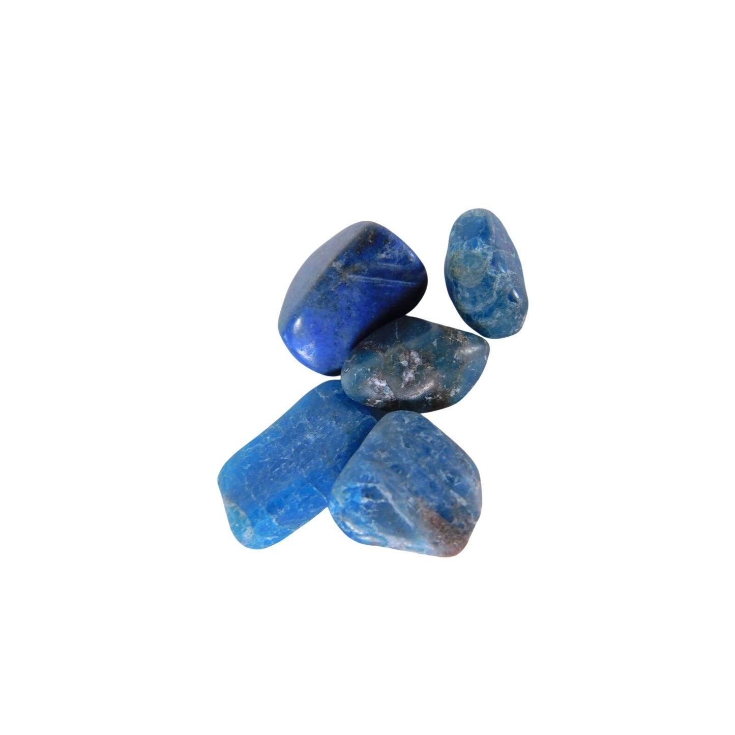 Blue Apatite Tumbled Stone Chips Small Bulk Crystal Lot