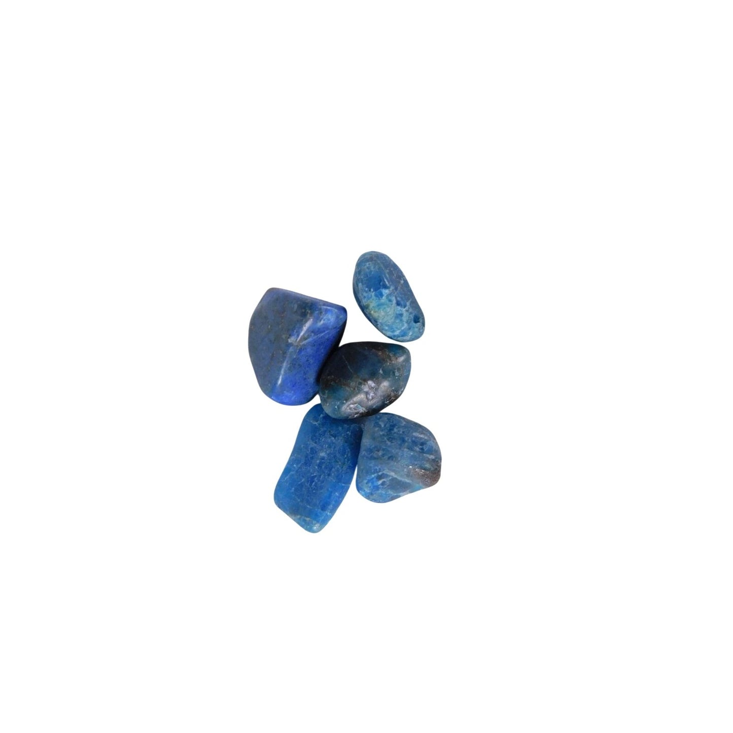Blue Apatite Tumbled Stone Chips Small Bulk Crystal Lot