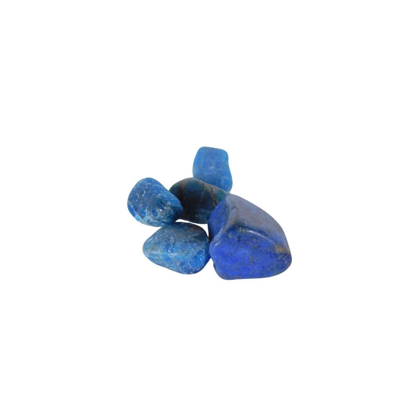 Blue Apatite Tumbled Stone Chips Small Bulk Crystal Lot