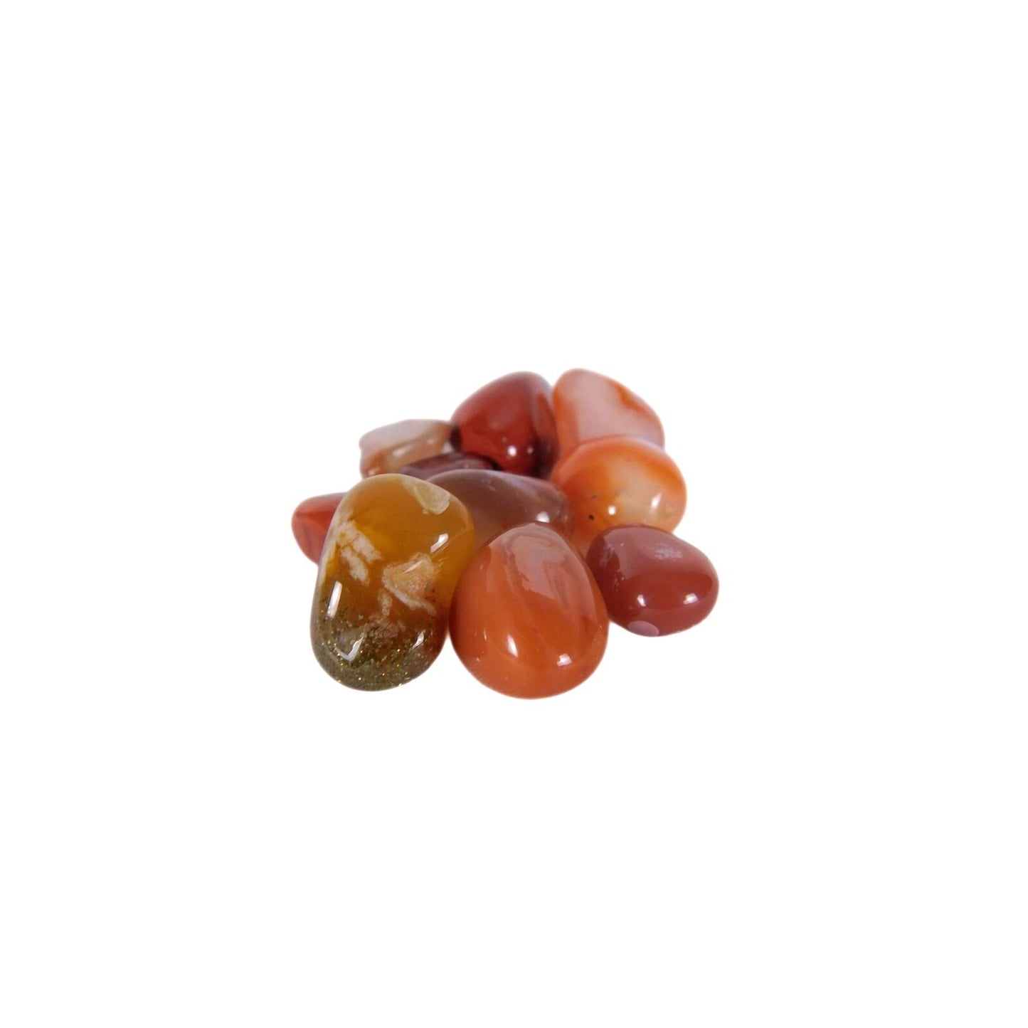 Carnelian Tumbled Stones Small Bulk Crystal Lot Orange Healing Stone